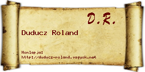 Duducz Roland névjegykártya